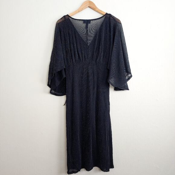 NEW Modcloth Promised You Heaven Mesh Sparkle V-Neck Midi Dress - Picture 10 of 10